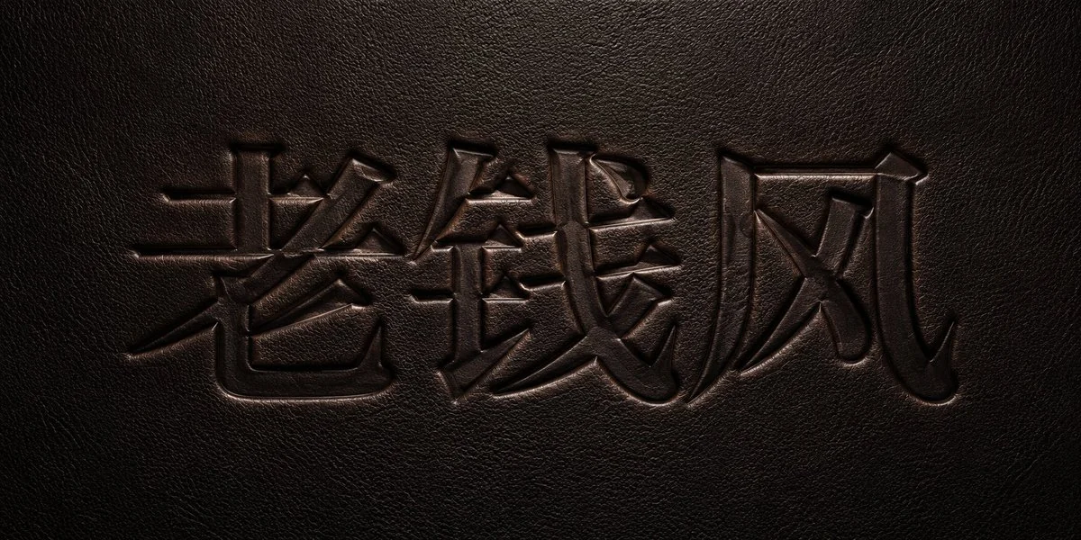 AI生成的"老钱风"复古中文标题字效