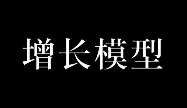 AI生成的"增长模型"品牌视觉中文标题字效