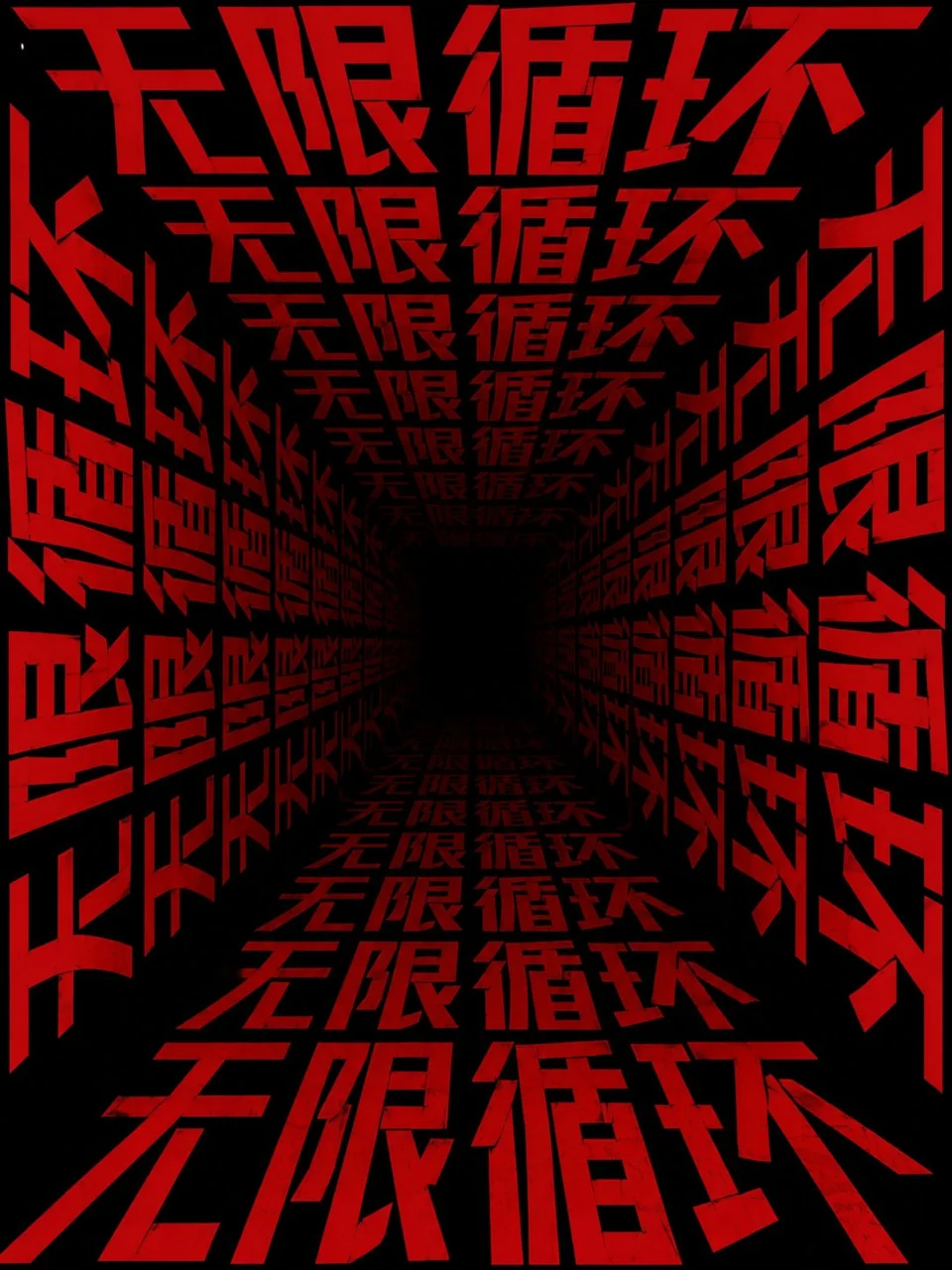 AI生成的"无限循环"立体字中文标题字效