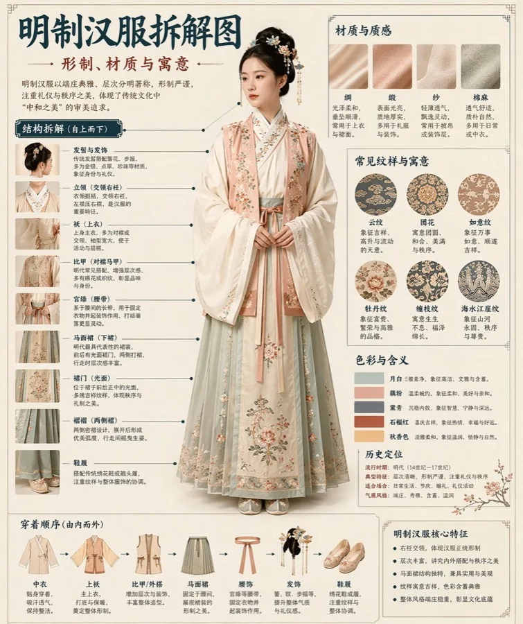 gpt-image-2 生成的截图博物馆式汉服拆解信息图界面，突出UI与截图效果