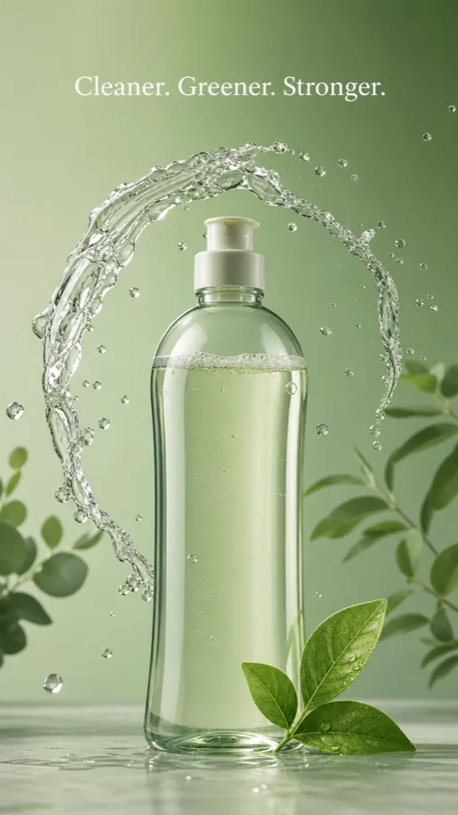gpt-image-2 生成的营销素材环保洗衣液预滚动画面广告，突出广告与营销