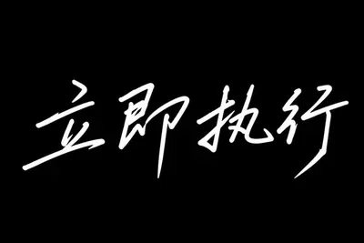AI生成的"立即执行"字体设计中文标题字效