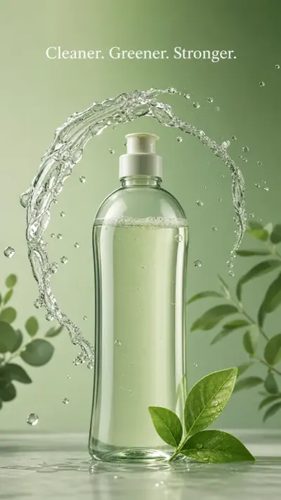 gpt-image-2 生成的营销素材环保洗衣液预滚动画面广告，突出广告与营销