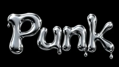 AI生成的"Punk"潮流中文标题字效